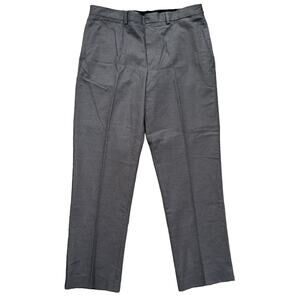 LL Bean Men’s Classic Fit Pants Size 37 Inseam 33” Gray Flat Front Straight Leg